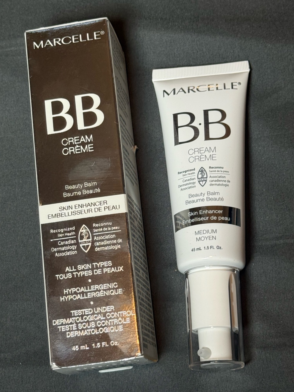 Marcelle B.B Cream Creme - White and Brown Tube color medium